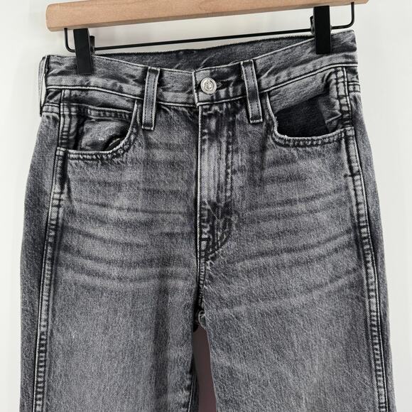 SLVRLAKE Hero Jeans Size 25 Midnight Rider NEW Distress High Rise Fray Straight - Picture 9 of 16